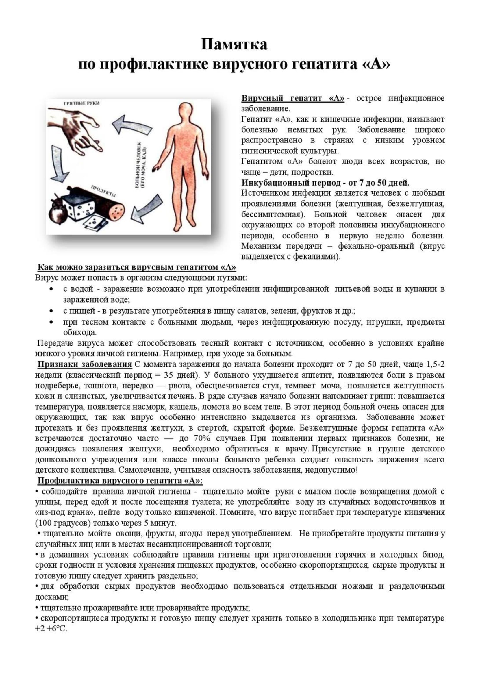 Профилактика вирусного гепатита А